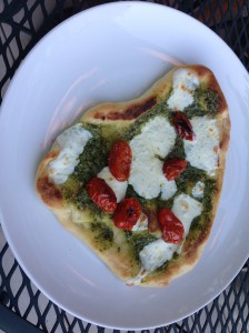 Prepared Pizza Dough Rounds with topping