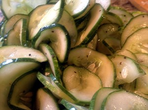 German cucumber salad