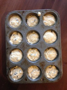 uncooked corn muffin