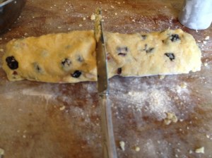 Divide dough in half