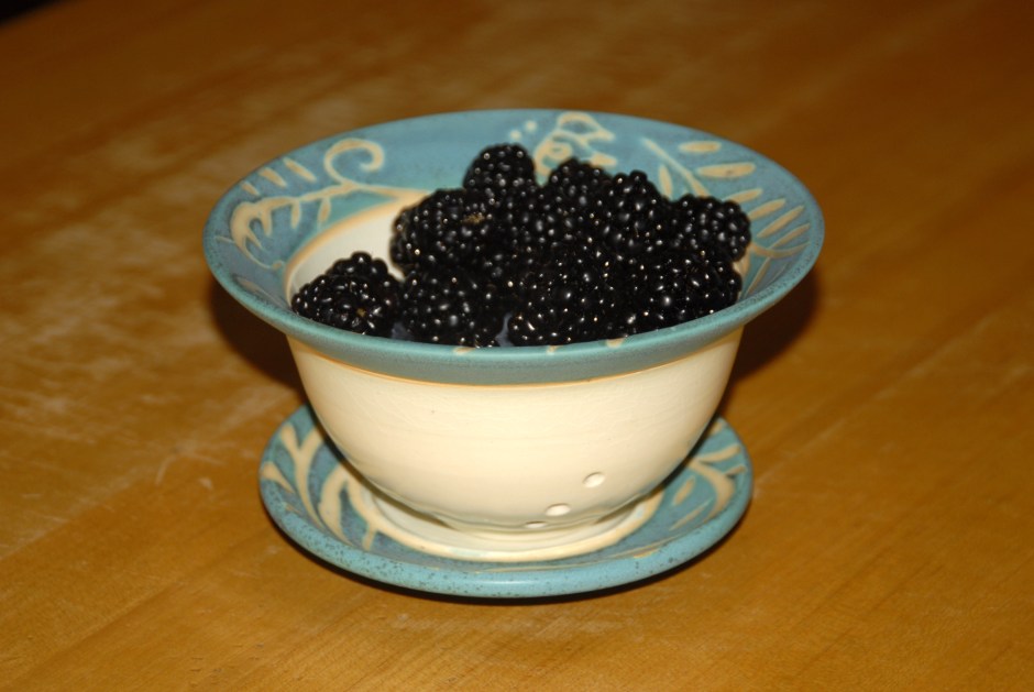 blackberries in a berry bowl